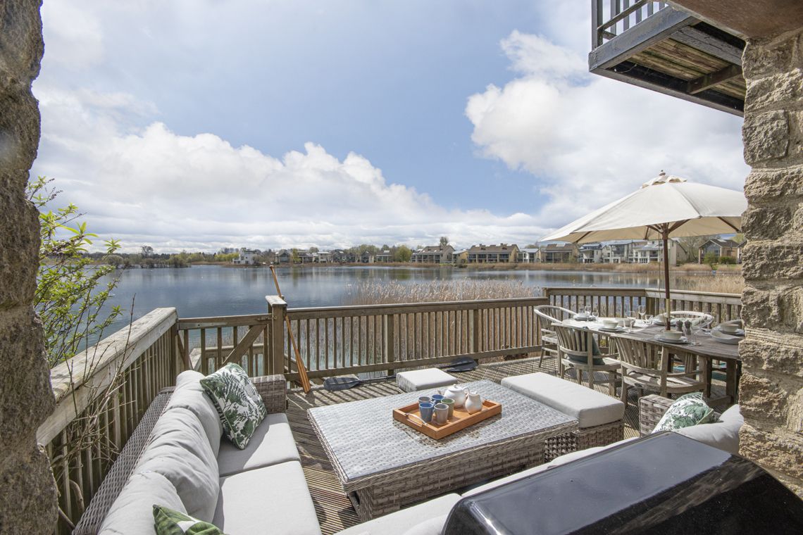 Lake views at Mill Village Cotswold Water Park