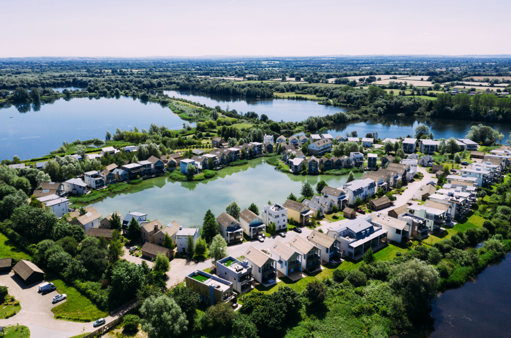 Aerial photo of lower mill estate