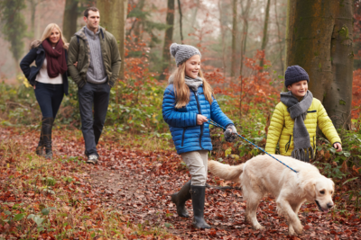 Dog Walking Family