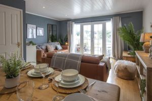 Luxurious open plan living area at Windrush 87