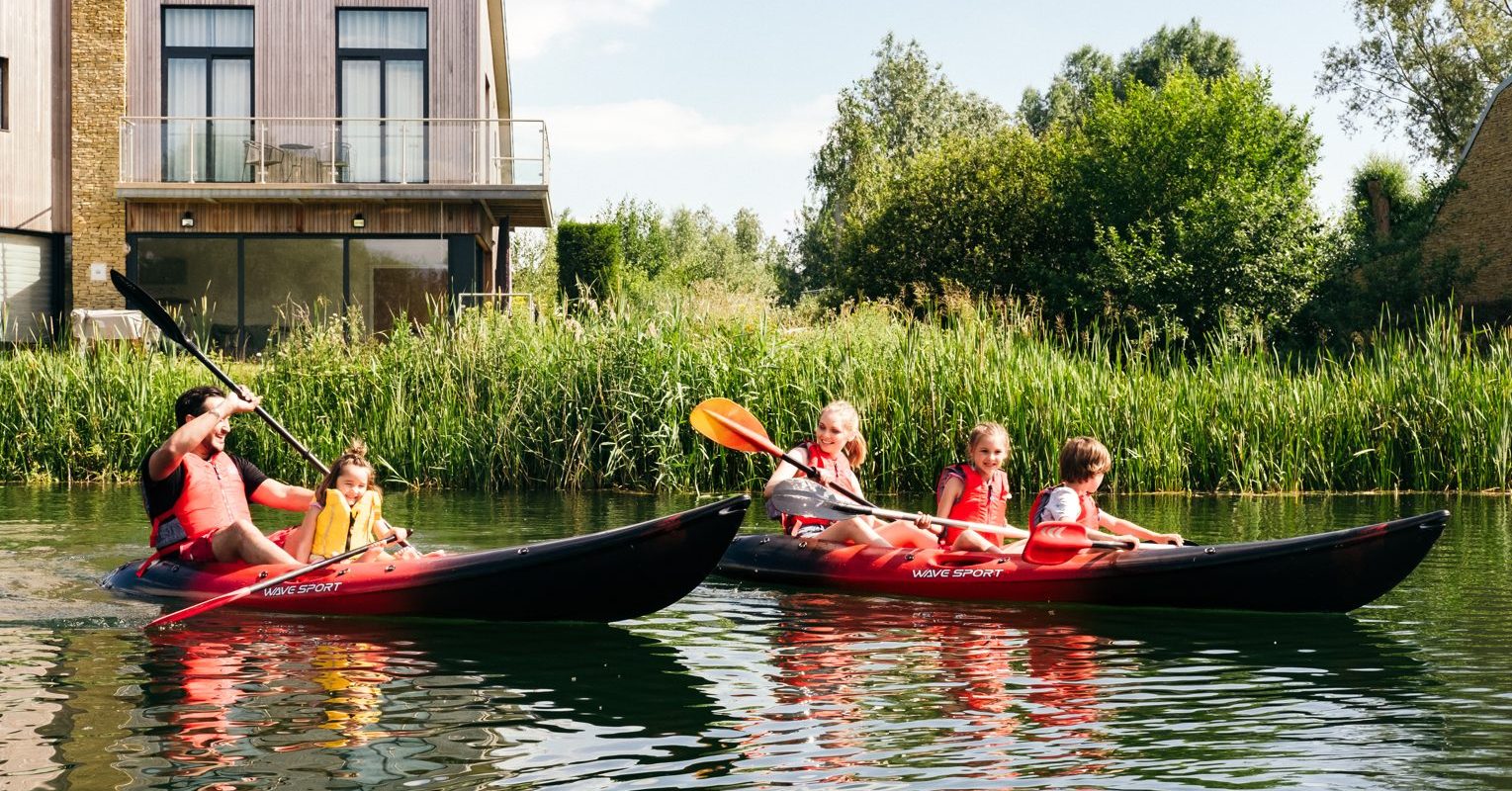 family canoing